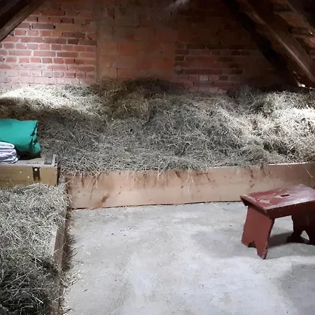 Bett im Heu auf Bauernhof Gemeinschaftsbad Schlafsäcke Hausbreitenbach Exterior foto